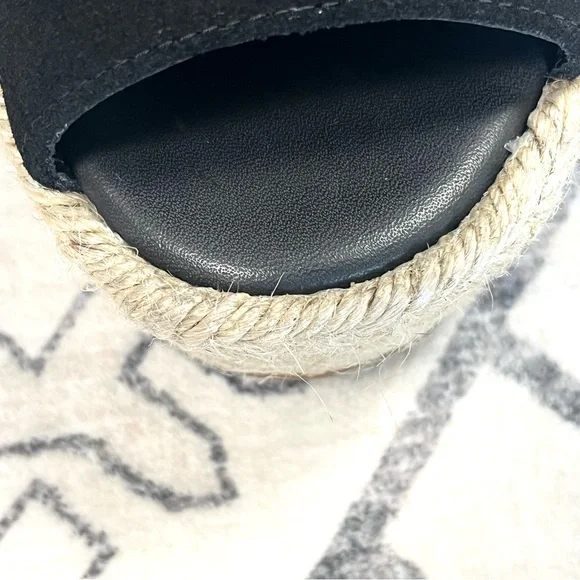 Marc Fisher LTD Alita Espadrille Wedge Sandals in Black Size 10 - Picture 10 of 10
